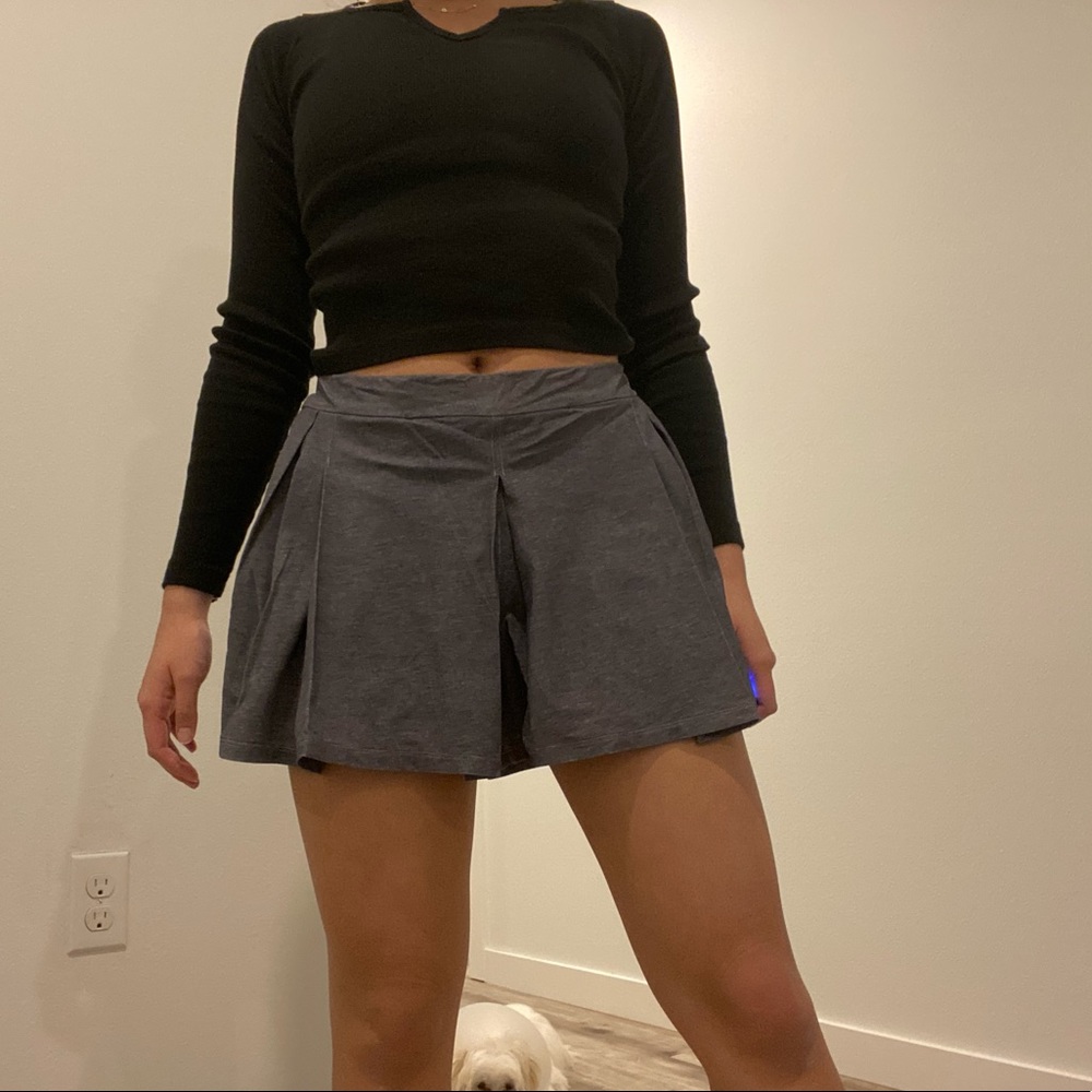 Lululemon Dark Grey Shorts with Pleats